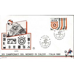 Włochy 1990, Piłka nożna, MŚ, Austria. FDC
