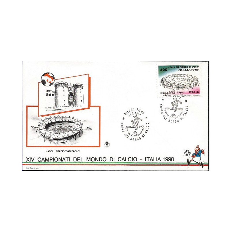 Włochy 1990, Piłka nożna, MŚ. FDC