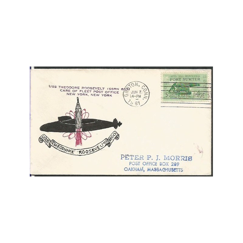 USA 1961, Łódź podwodna USS Theodore Roosevelt. Groton