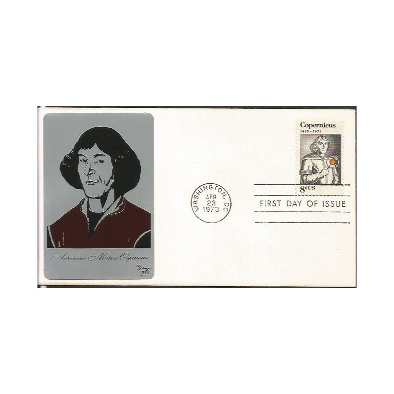 USA 1973, Mikołaj Kopernik, astronomia. FDC