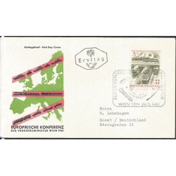 Austria 1961, Transport, kolej, autobus, statek. FDC