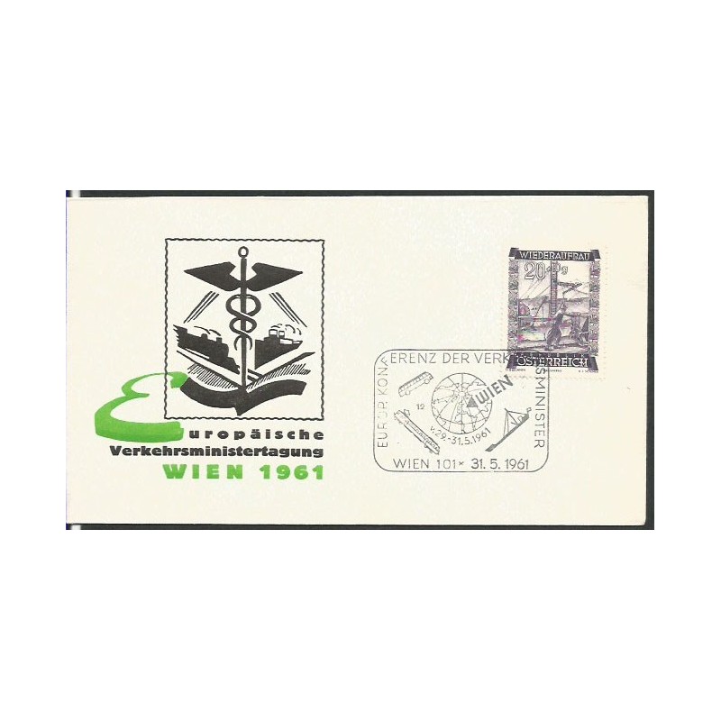 Austria 1961, Transport, kolej, autobus, statek. Wiedeń