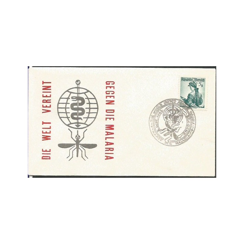 Austria 1962, Malaria, medycyna, owad komar. Bregencja