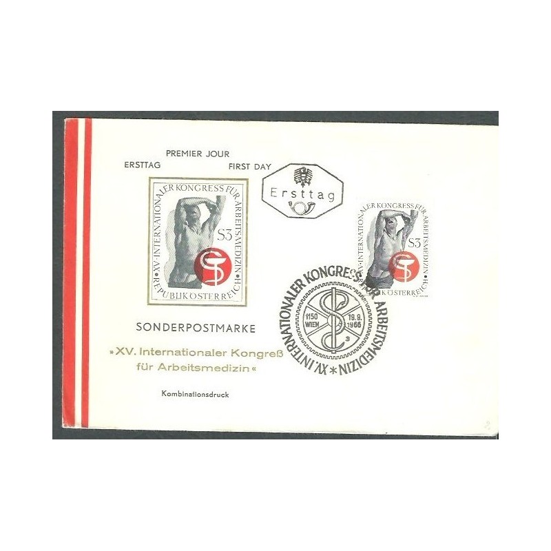 Austria 1966, Medycyna pracy. FDC