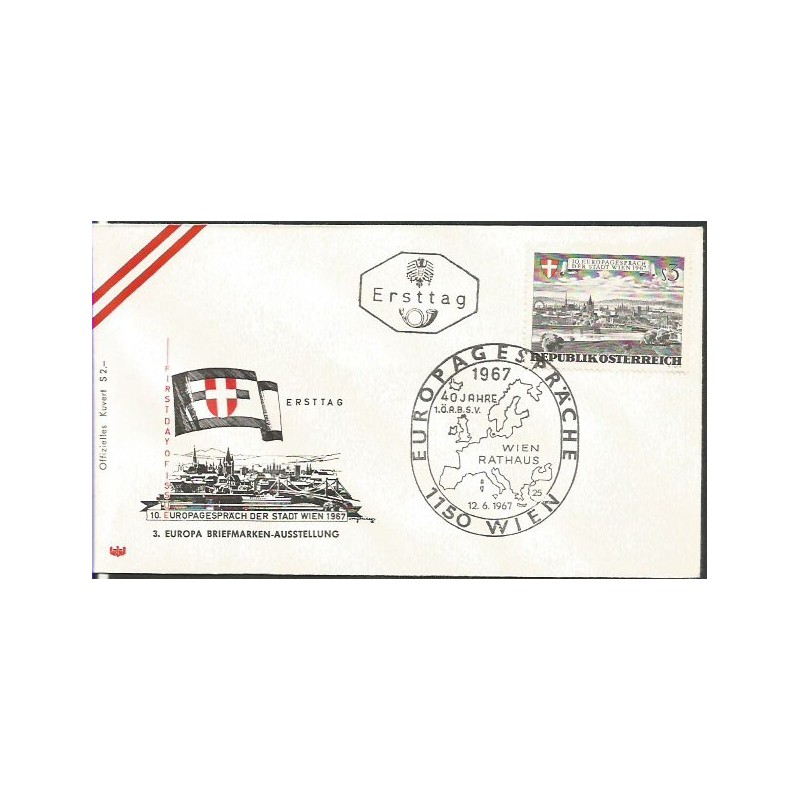 Austria 1967, Europa, dialog, integracja. FDC