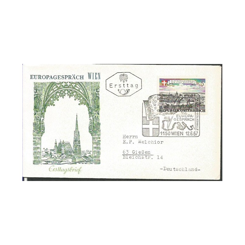 Austria 1967, Europa, dialog, integracja. FDC