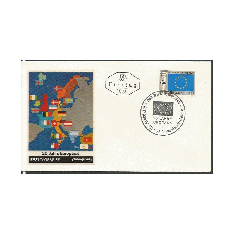 Austria 1969, Rada Europy. FDC