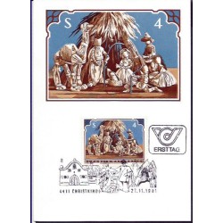 Austria 1981, Boże Narodzenie, Christkindl. Karta maksimum