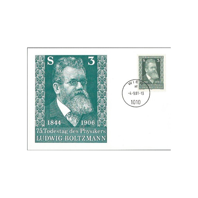 Austria 1981, Fizyka, Ludwig Boltzmann. Karta maksimum