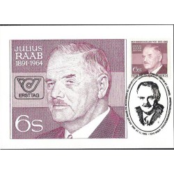 Austria 1981, Julius Raab, polityka. Karta maksimum
