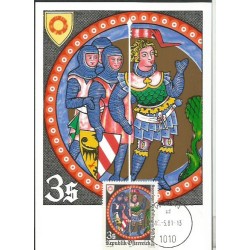 Austria 1981, Klasztor Zwettl, rycerz. Karta maksimum