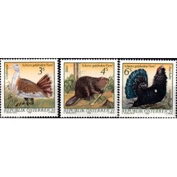 Austria 1982, Fauna, ptaki, bóbr **