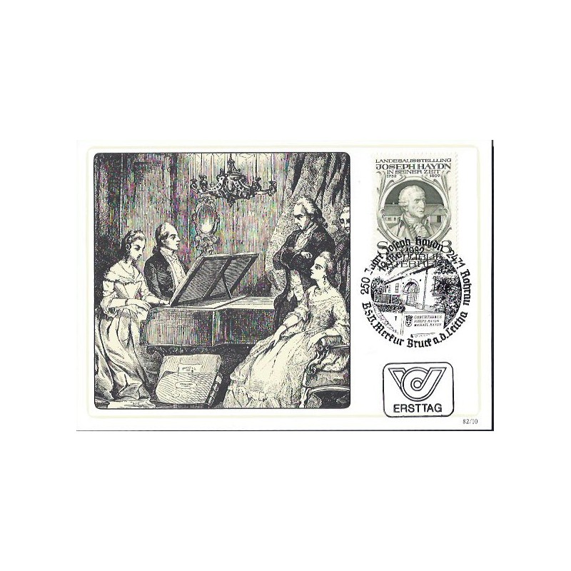 Austria 1982, Muzyka, Józef Haydn. Karta maksimum