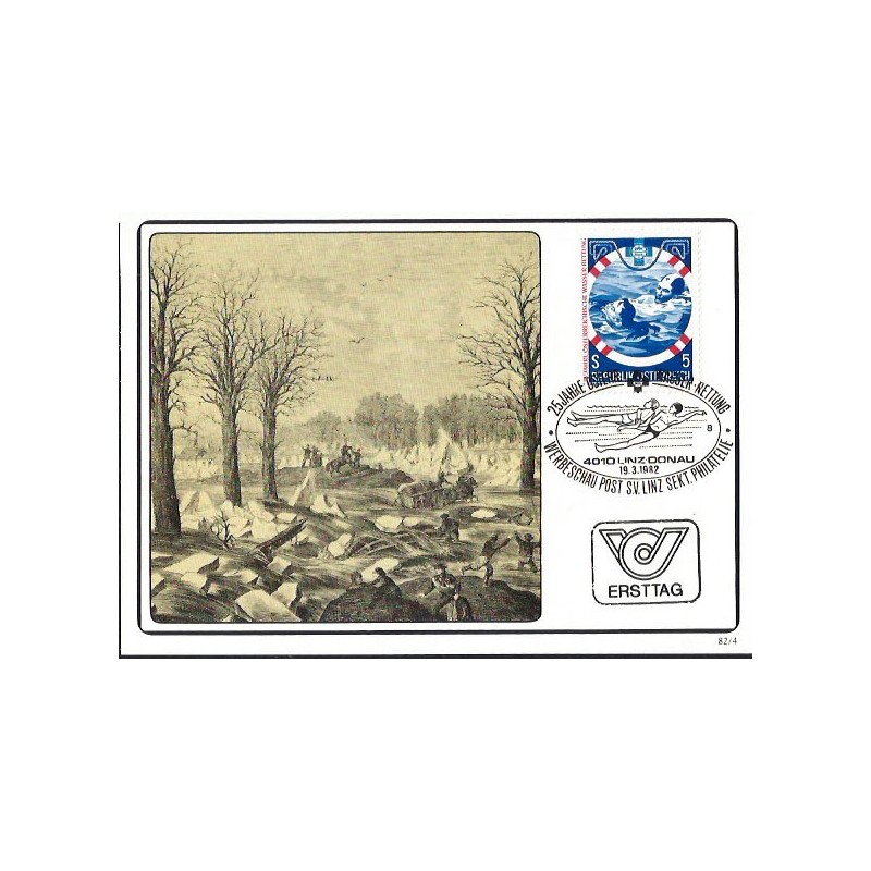 Austria 1982, Ratownictwo Wodne. Karta maksimum