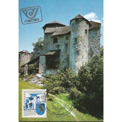 Austria 1983, 550 lat miasta Hohenems, zamek. Karta maksimum