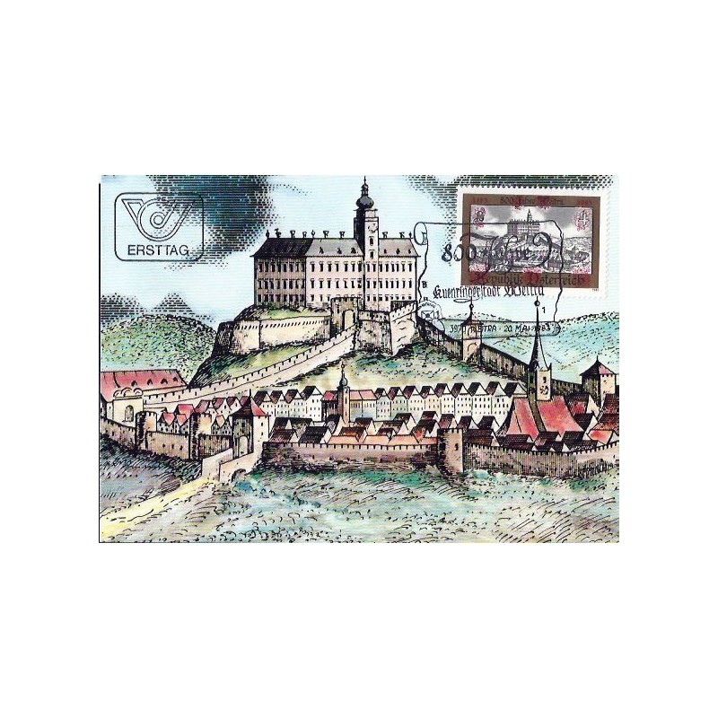 Austria 1983, 800 lat miasta Weitra, zamek. Karta maksimum