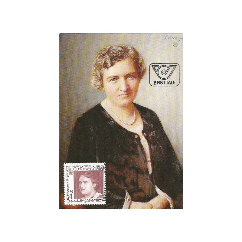 Austria 1983, H. Burjan, błogosławiona. Karta maksimum