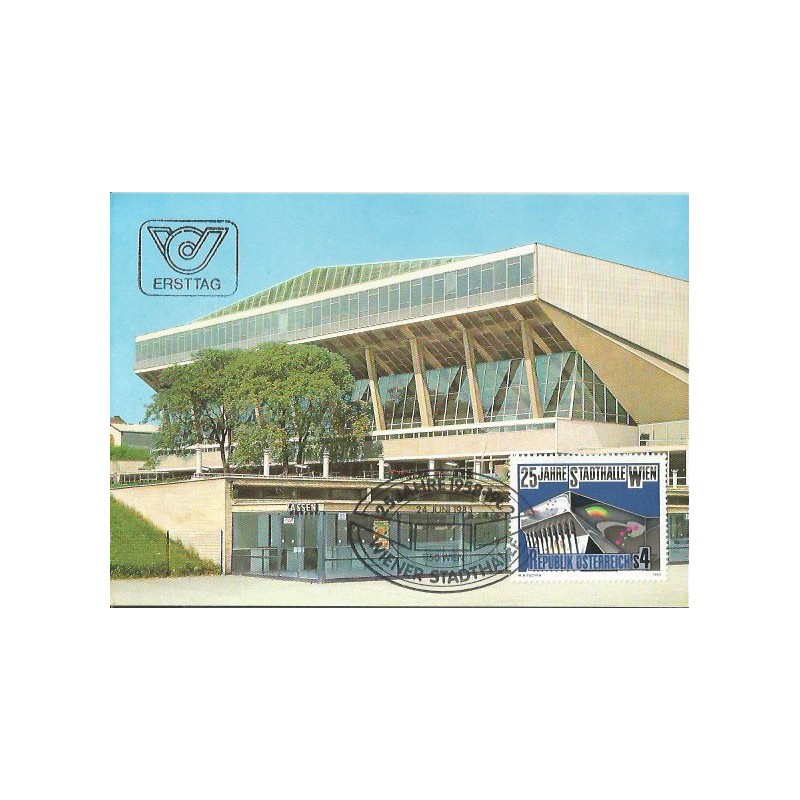 Austria 1983, Hala sportowa i koncertowa, sport i muzyka. Karta maksimum
