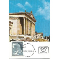 Austria 1983, Stulecie budynku Parlamentu. Karta maksimum