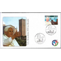 Brazylia 2007, Papież Benedykt XVI. FDC Sao Paulo