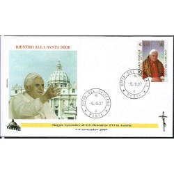 Watykan 2007, Papież Benedykt XVI, Austria. Powrót z pielgrzymki