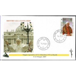 Watykan 2007, Papież Benedykt XVI, Brazylia. Powrót z pielgrzymki