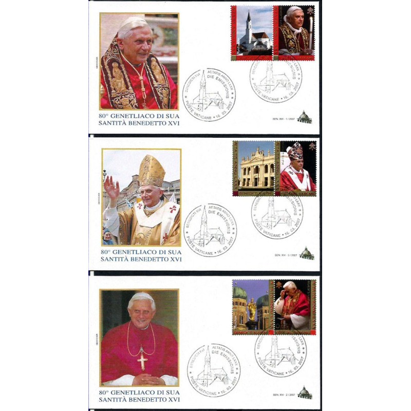 Watykan 2007, Papież Benedykt XVI, urodziny. FDC