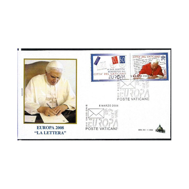 Watykan 2008, EUROPA CEPT: list, papież Benedykt XVI. FDC