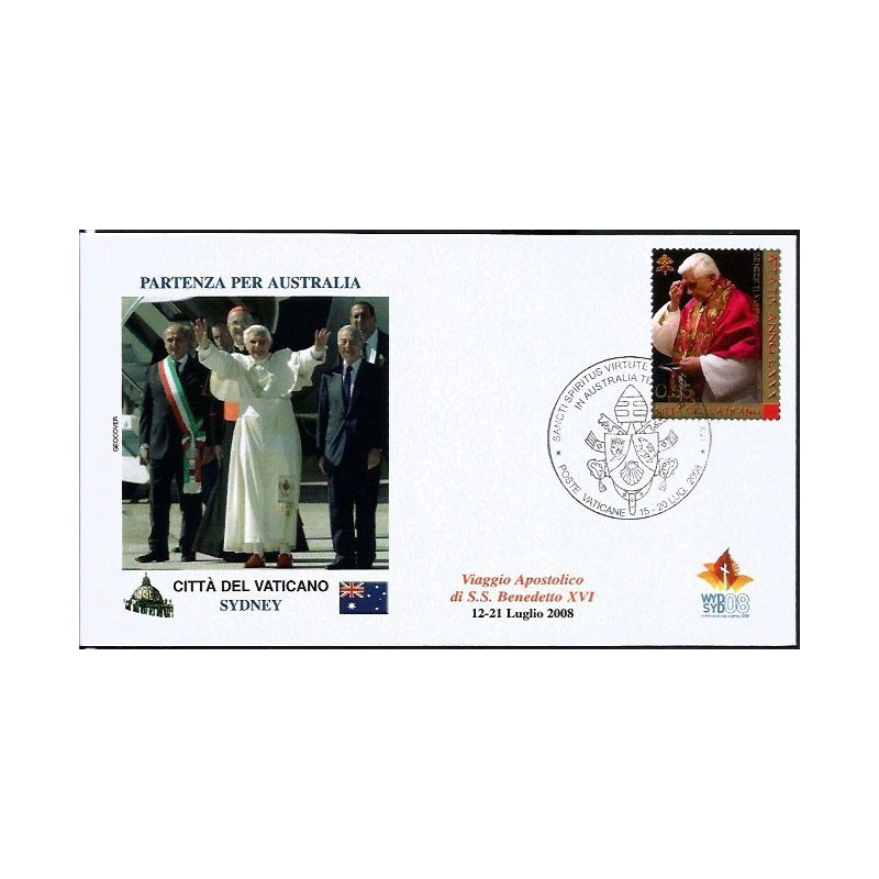 Watykan 2008, Papież Benedykt XVI, Australia. Datownik