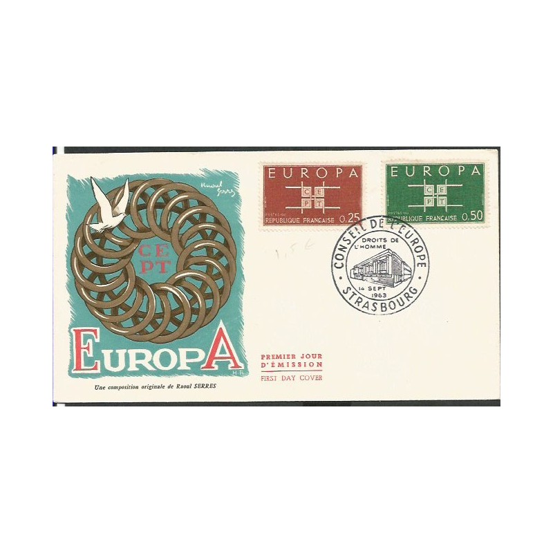 Francja 1963, EUROPA CEPT. FDC