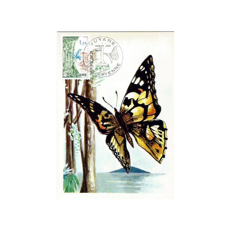 Francja 1976, Owady: motyl. Karta maksimum