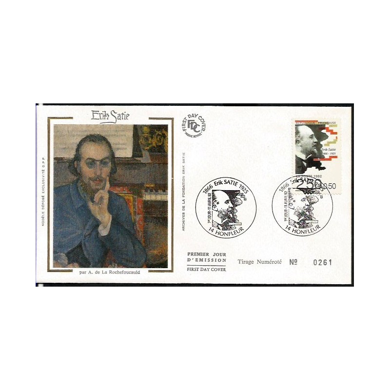 Francja 1992, E. Satie, muzyka. FDC