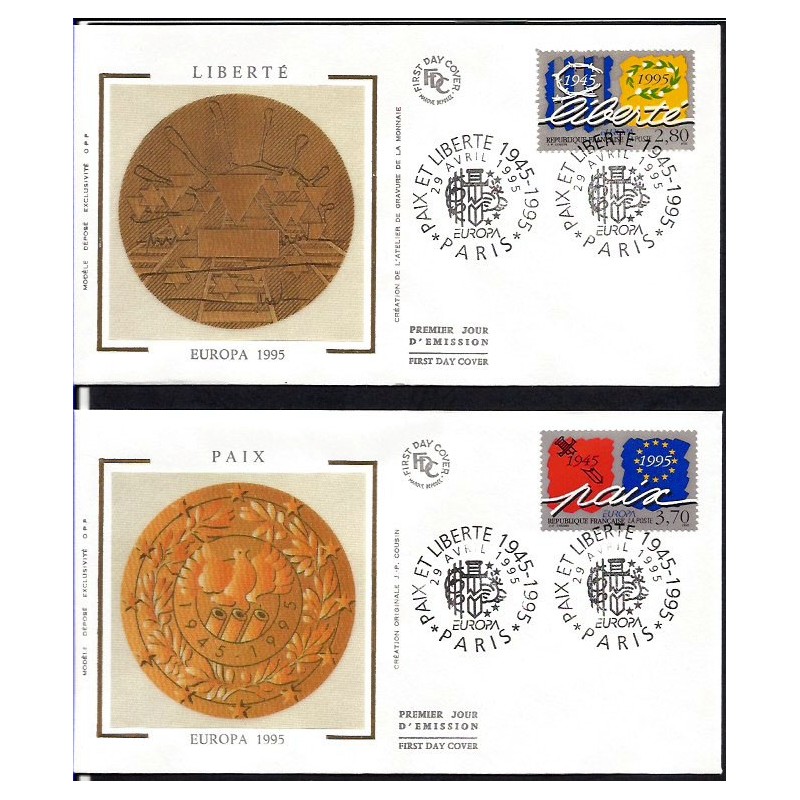 Francja 1995, EUROPA CEPT, II wojna, obozy. FDC