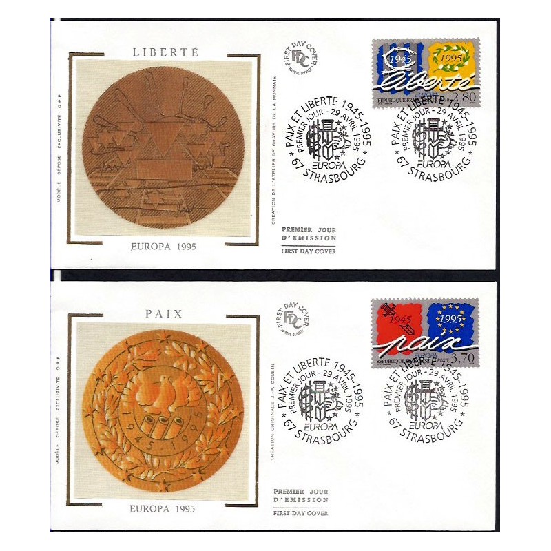 Francja 1995, EUROPA CEPT, II wojna, obozy. FDC