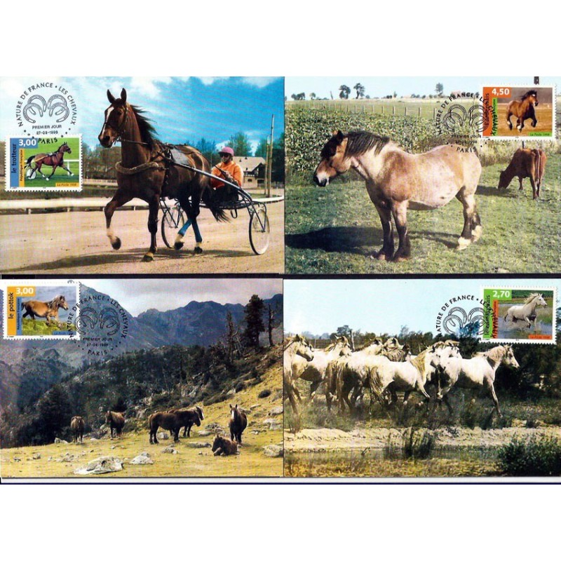 Francja 1998, Konie. Karta maksimum