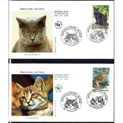 Francja 1999, Fauna: koty. FDC