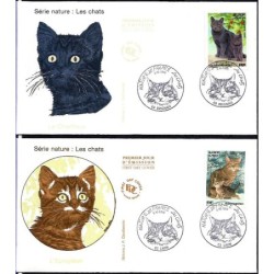 Francja 1999, Fauna: koty. FDC