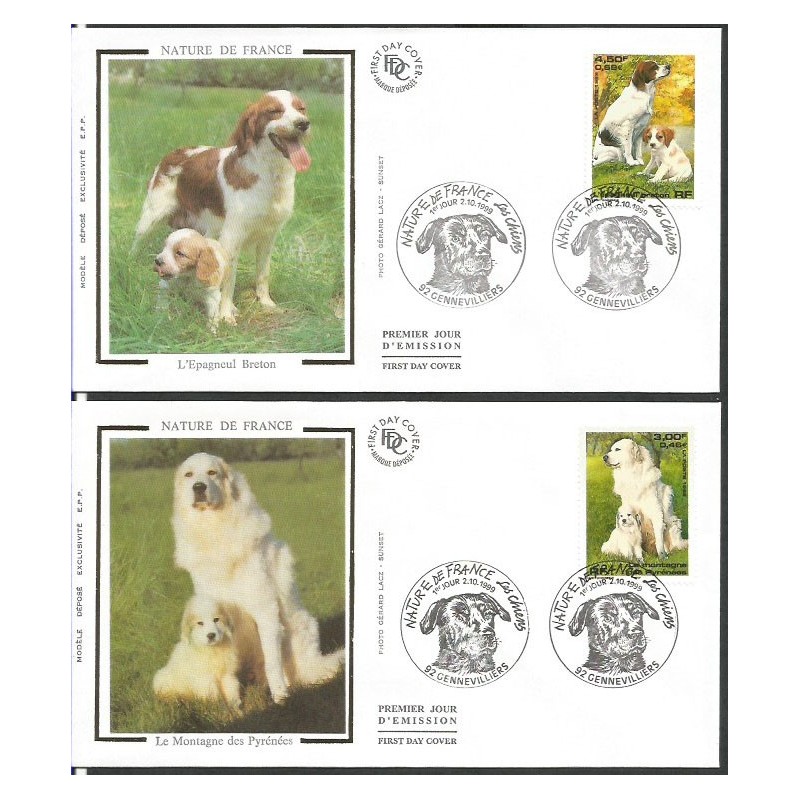 Francja 1999, Fauna: psy. FDC