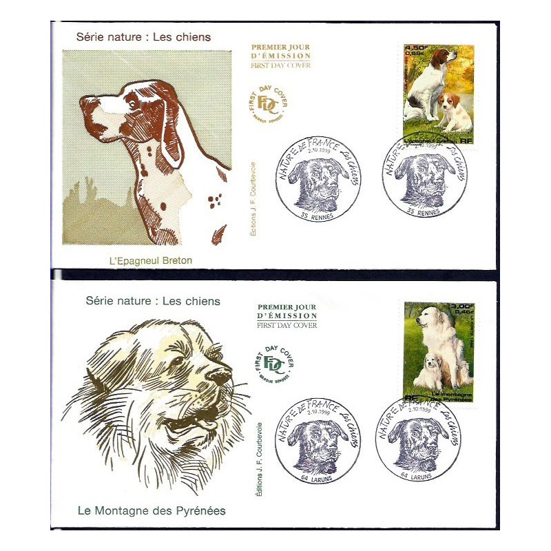 Francja 1999, Fauna: psy. FDC