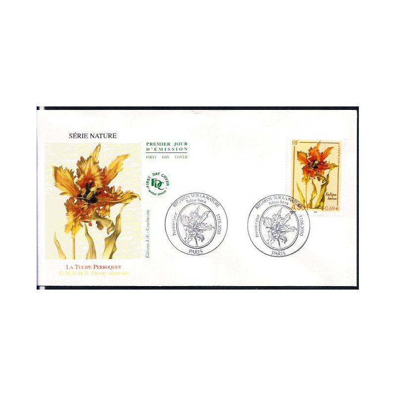 Francja 2000, Flora: kwiat tulipan. FDC