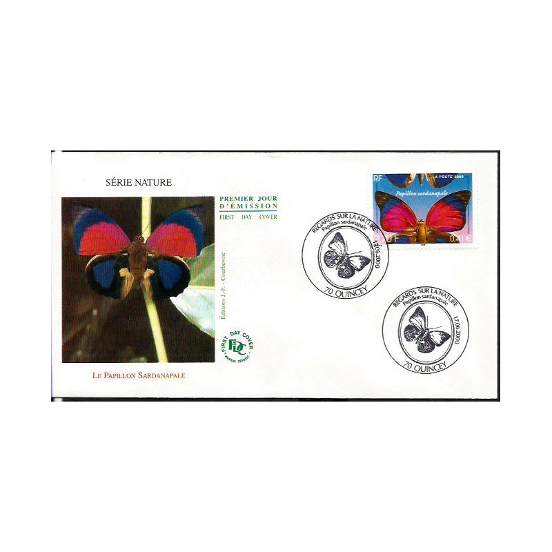 Francja 2000, Owady: motyl. FDC