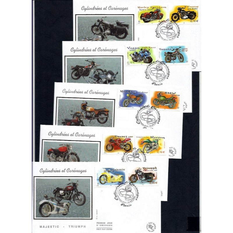 Francja 2002, Motocykle. FDC