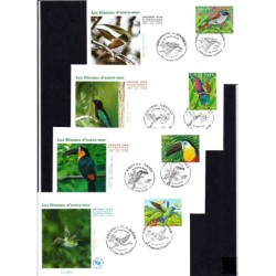 Francja 2003, Ptaki: tukan, koliber, muchodławka. FDC