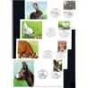 Francja 2004, Zwierzęta hodowlane: krowa, osioł, ptaki, królik. FDC
