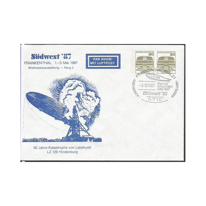 Niemcy 1987, Zeppelin, pożar Hindenburga. Frankfurt