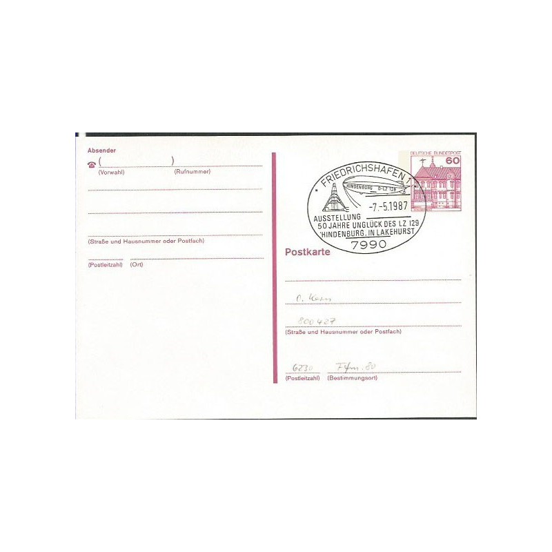 Niemcy 1987, Zeppelin, pożar Hindenburga. Friedrichshafen