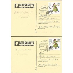 Niemcy 1994, Straż pożarna, bajka, zapałki, pożar. 2 kartki z dat. FDC