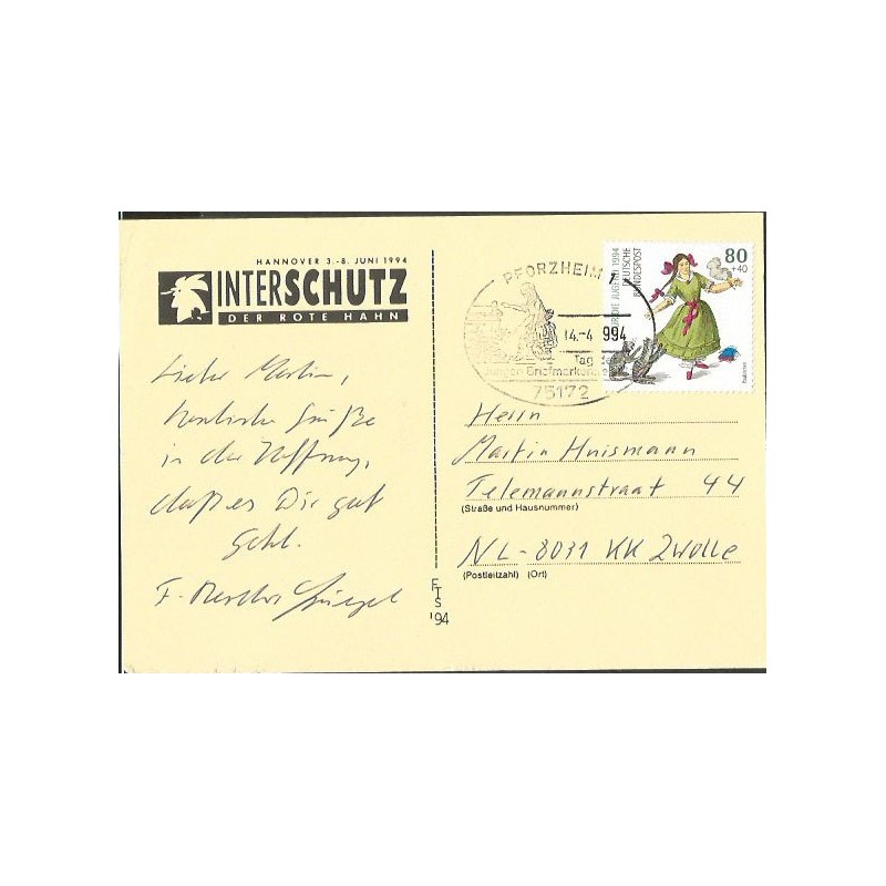 Niemcy 1994, Straż pożarna, bajka, zapałki, pożar. Pforzheim