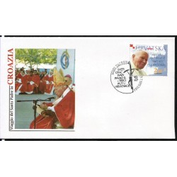 Chorwacja 2003, Papież Jan Paweł II, pielgrzymka. FDC Zagrzeb