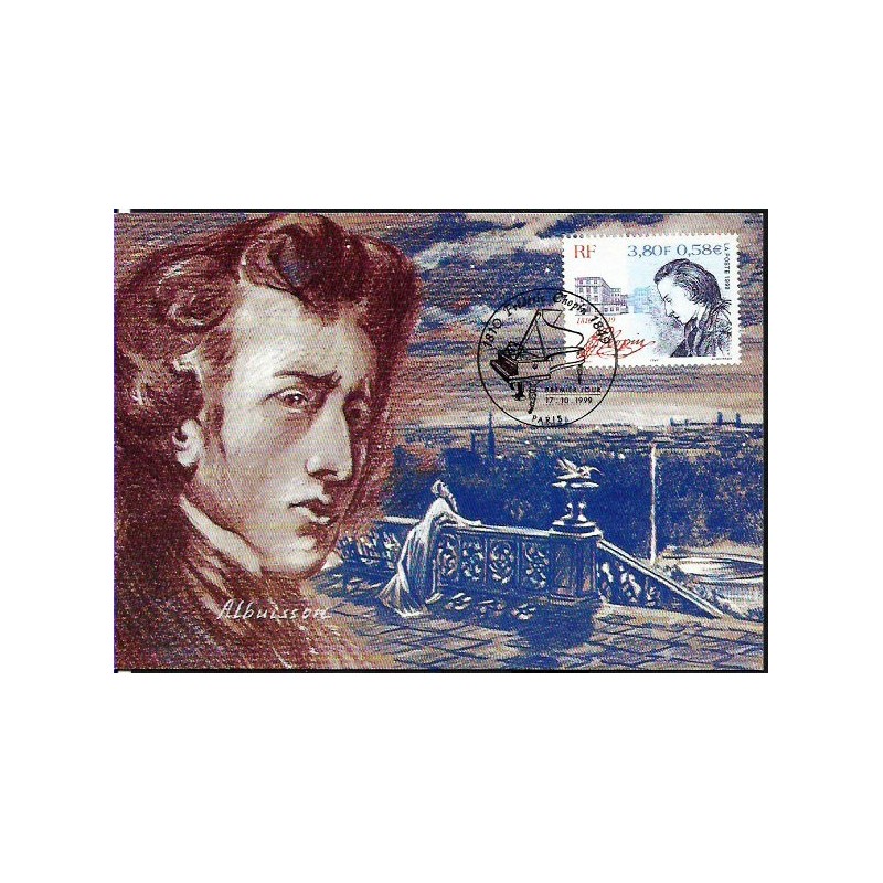 Francja 1999, Muzyka, F. Chopin. Karta maksimum